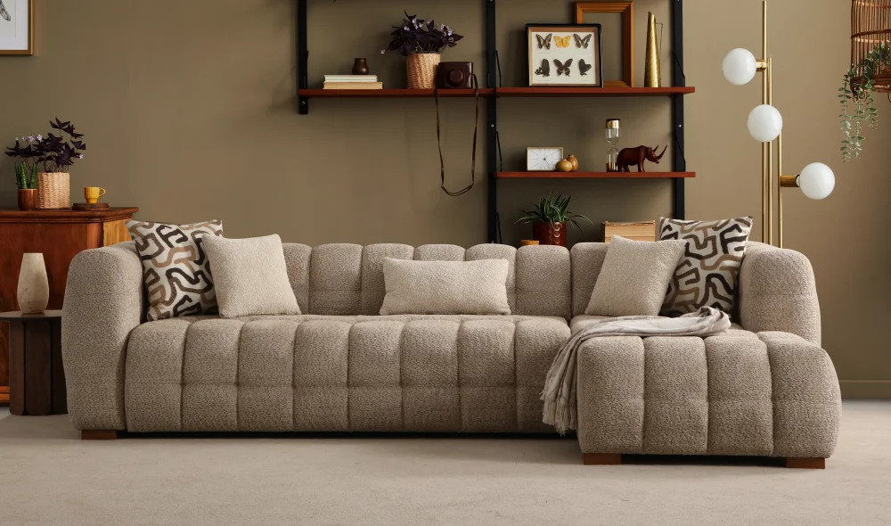 Estanze Yataklı L Köşe Koltuk Takımı