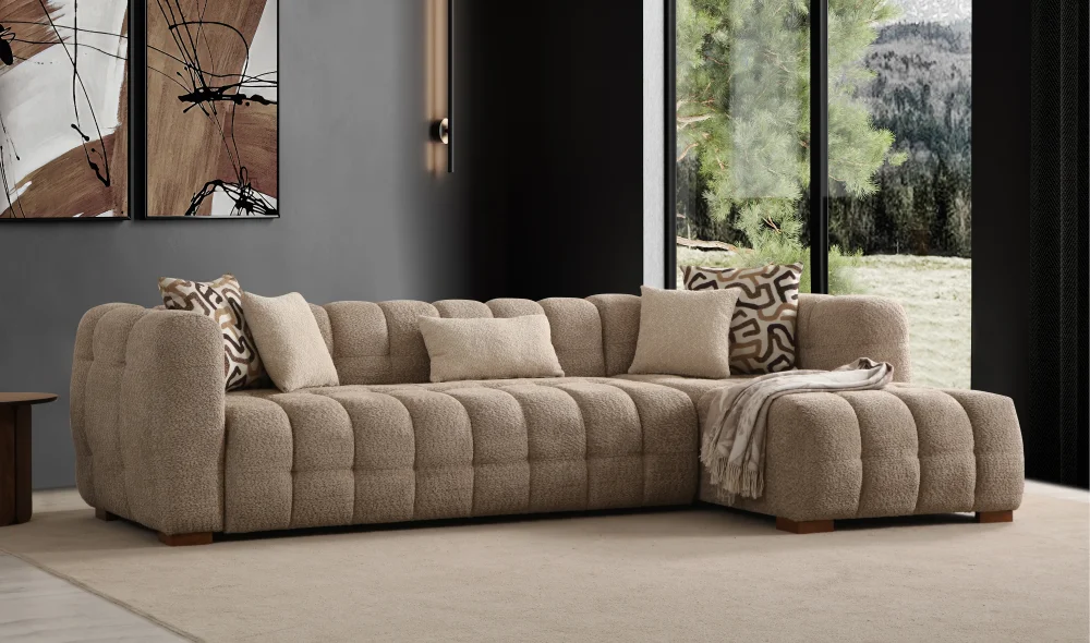 Estanze Yataklı L Köşe Koltuk Takımı