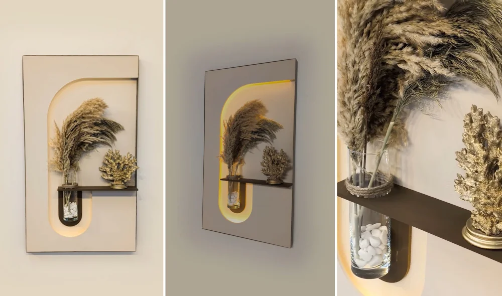 Kumandalı 3 Renk Aydınlatmalı Dekoratif Duvar Panosu