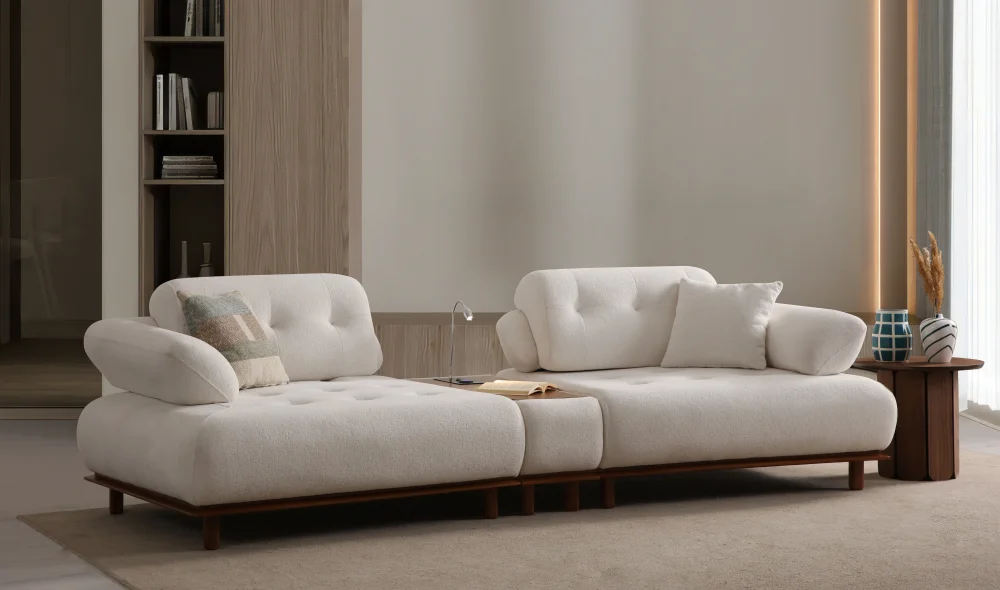 Lois Beyaz Koltuk Takımı