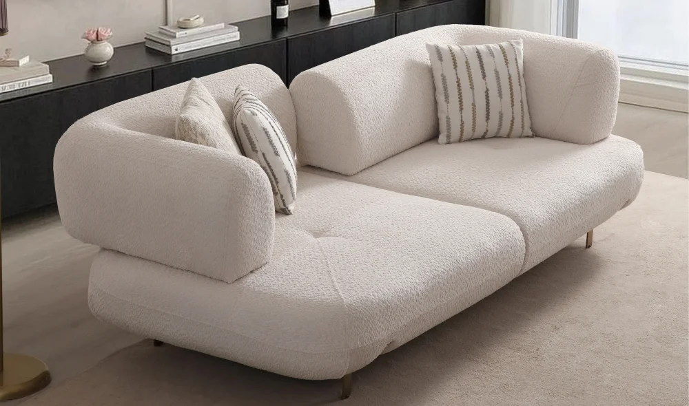 Manetti Yataklı Krem Koltuk Takımı