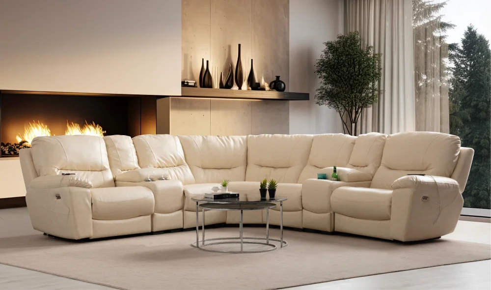 Ravella Deri Köşe Koltuk Takımı