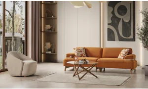 Banco 3lü Turuncu Koltuk