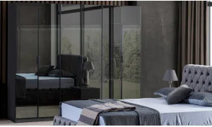 Bronze Antrasit 6 Kapaklı Gardrop