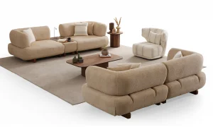 Manetti Premium Kahve Koltuk Takımı