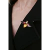 Arı Broş | Sarı Swarovski Taşlı