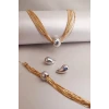 Çoklu Zincir Altın Kaplama Bilezik