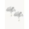 Ginkgo Biloba İnci Küpe