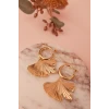 Ginkgo Biloba Büyük Halka Küpe