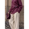 Menekşe Çiçeği İncili Broş