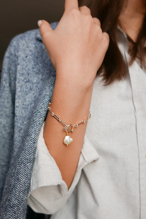 Barok İnci Zincir Bilezik