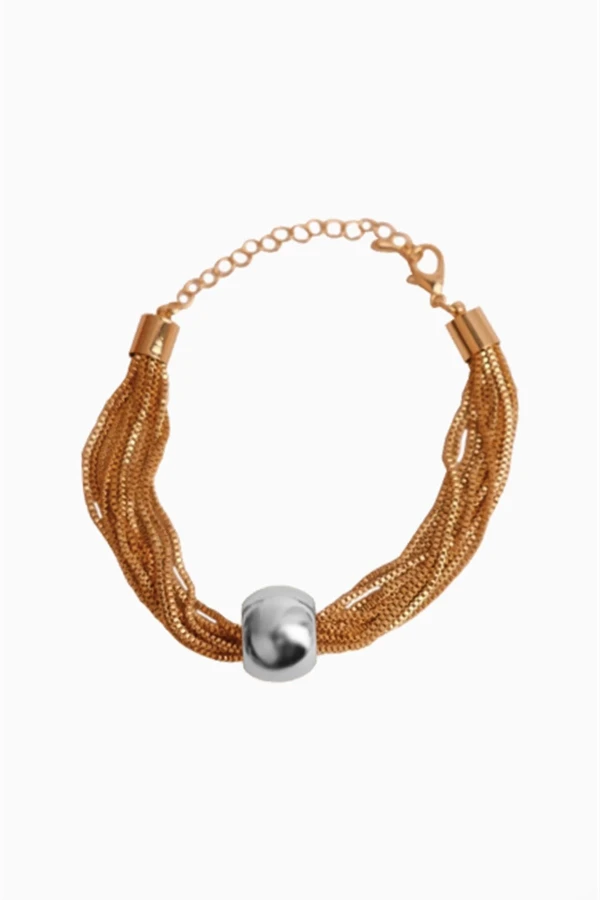 Çoklu Zincir Altın Kaplama Bilezik