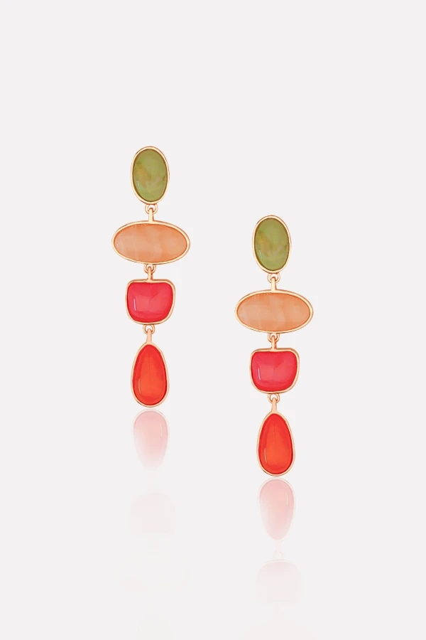 Renkli Sallantılı Küpe