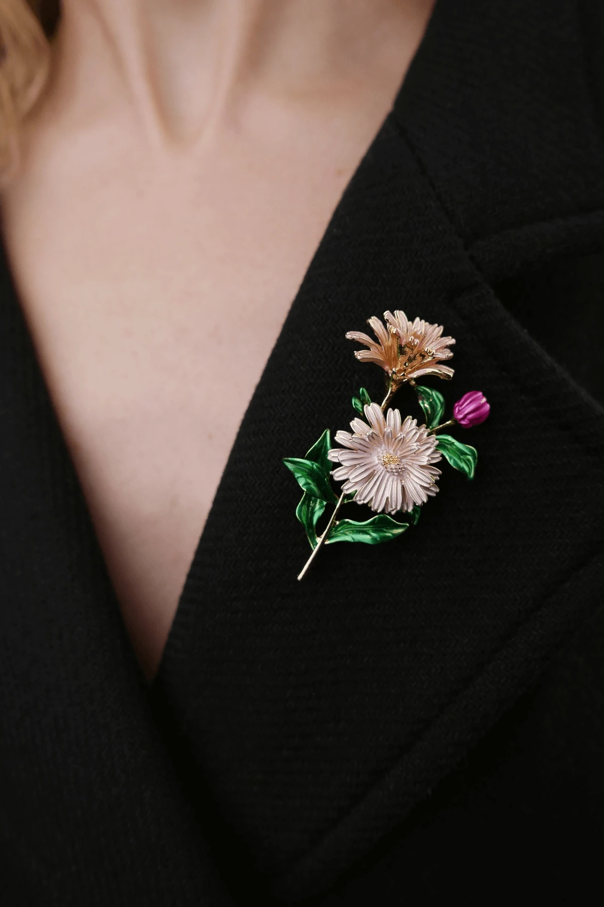 Bahar Dalı Papatya Broş