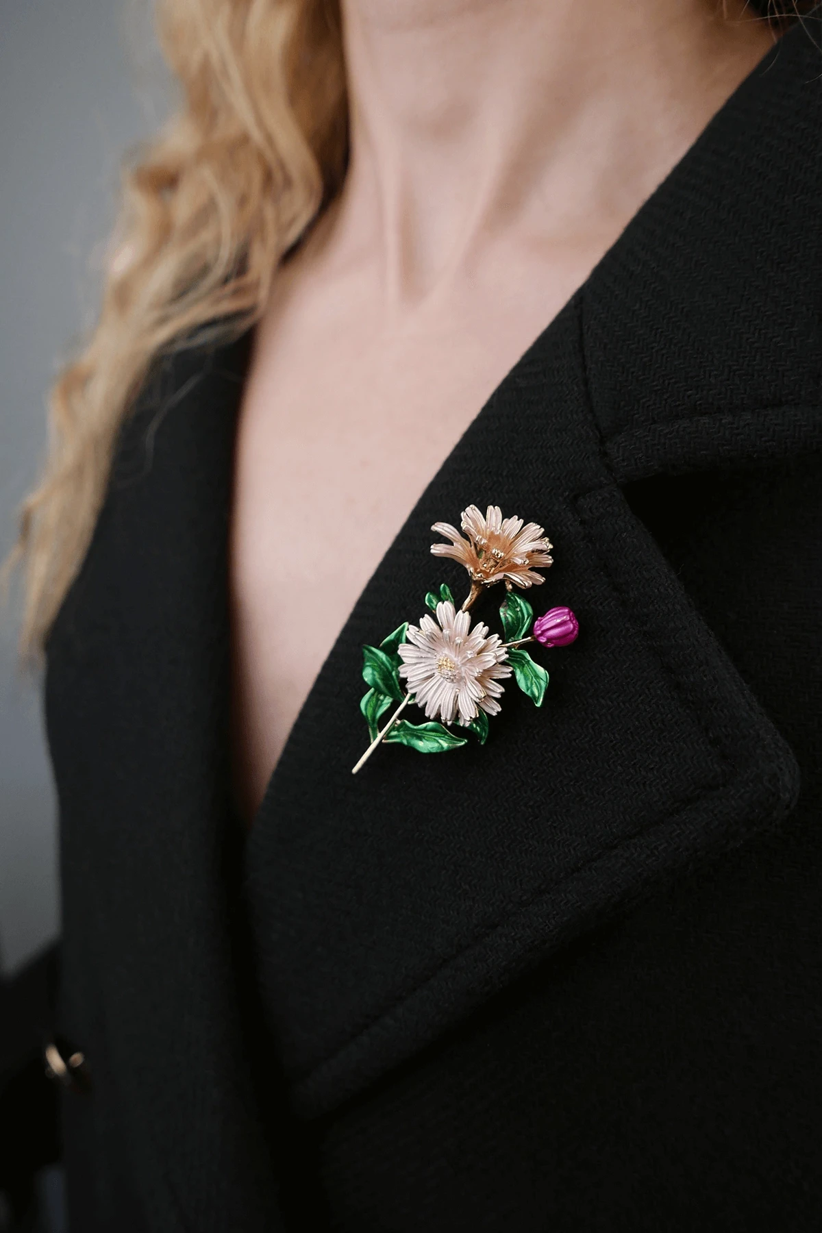 Bahar Dalı Papatya Broş