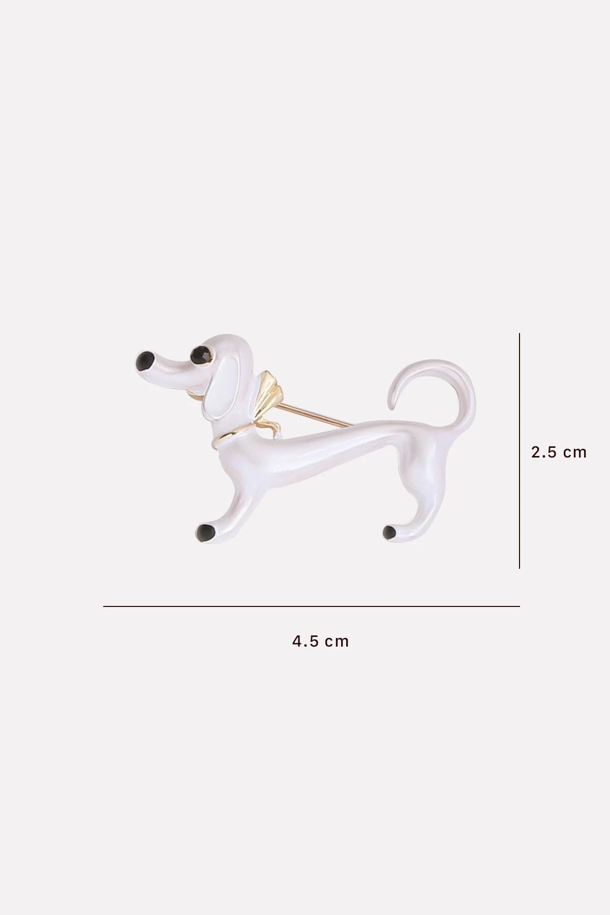 Beyaz Sosis Köpek Broş