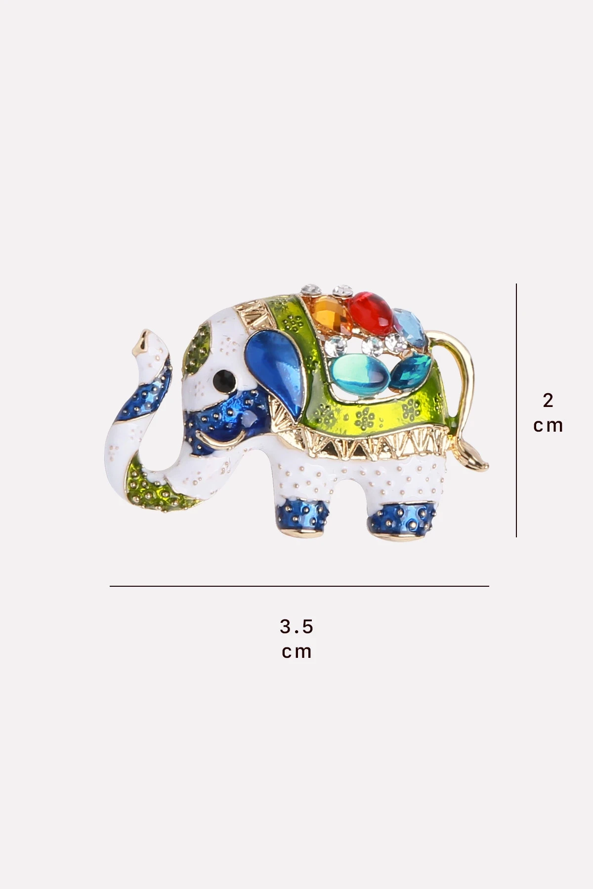 Çiçek Desenli Fular ve Fil Broş Hediye Seti