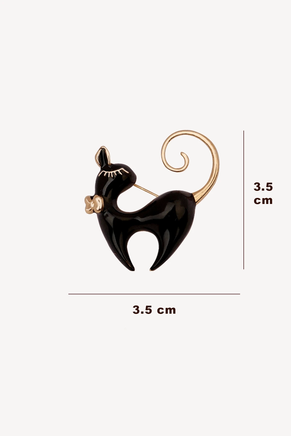 Kedili Fular ve Broş Seti