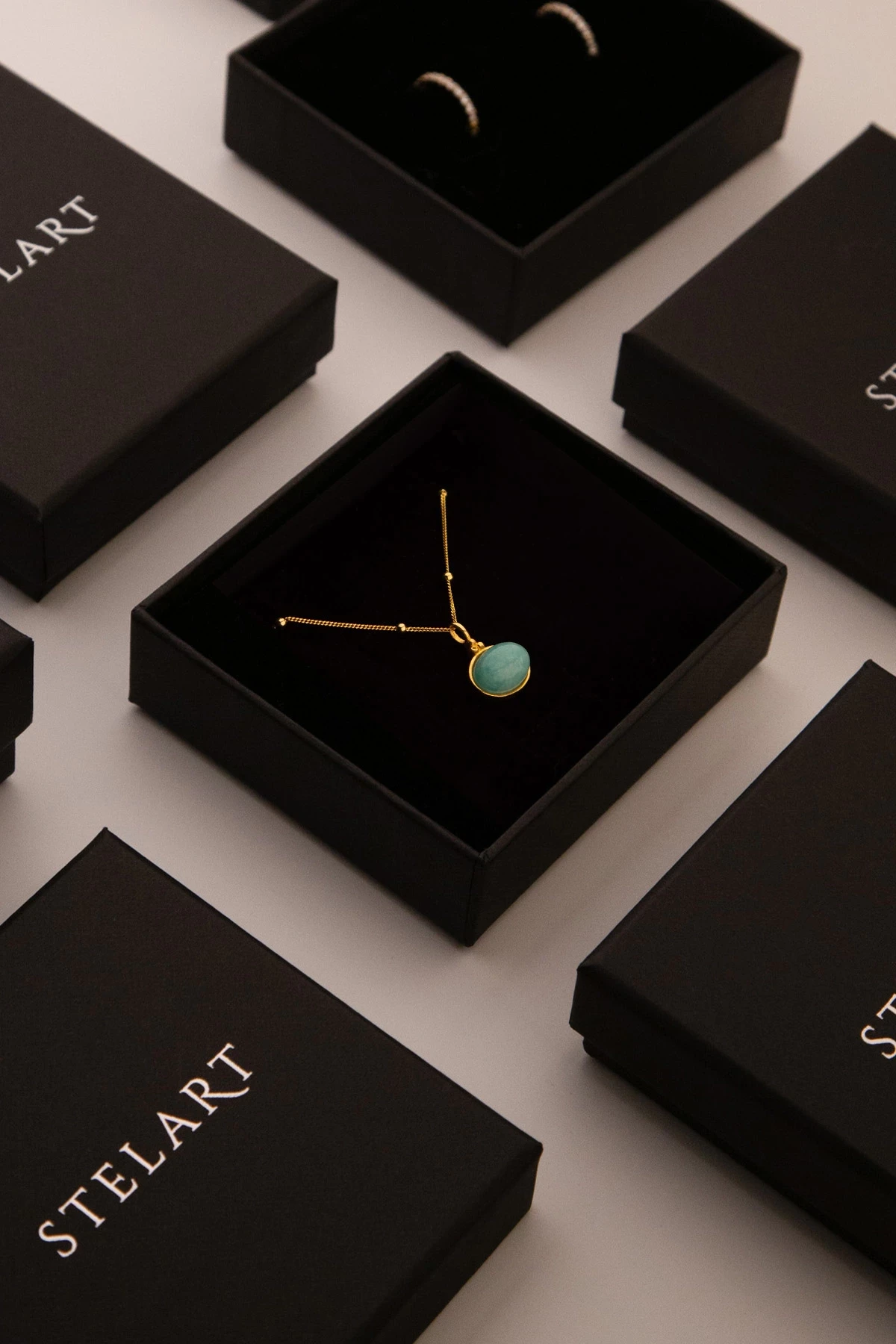 Turkuaz Taşlı 925 Gümüş Kolye