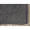 Antique PRM Antrasit Grey - Dört Tarafı Saçaklı Pamuklu Yıkanabilir Kilim
