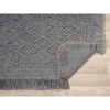 Antique PRM Grey - Dört Tarafı Saçaklı Pamuklu Yıkanabilir Kilim