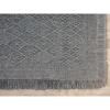 Antique PRM Grey - Dört Tarafı Saçaklı Pamuklu Yıkanabilir Kilim