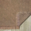 Antique MNC Light Brown - Dört Tarafı Saçaklı Pamuklu Yıkanabilir Kilim
