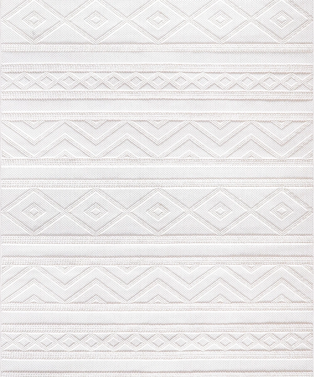 AMETİST 4062 Krem Mikro Polyester İskandinav Tarzı Bukle Halı