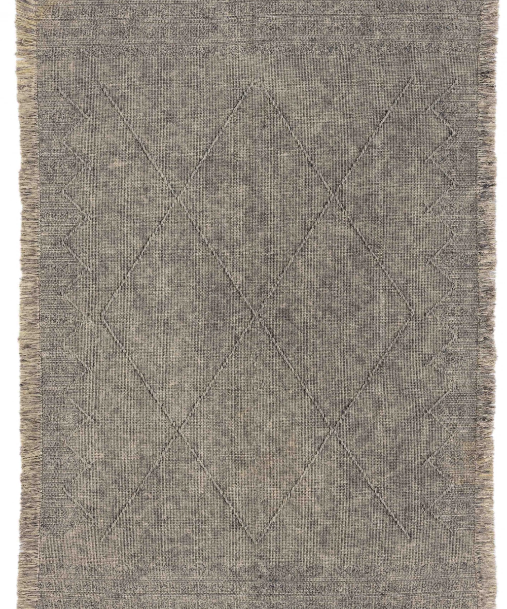 Antique MNC Stone - Dört Tarafı Saçaklı Pamuklu Yıkanabilir Kilim