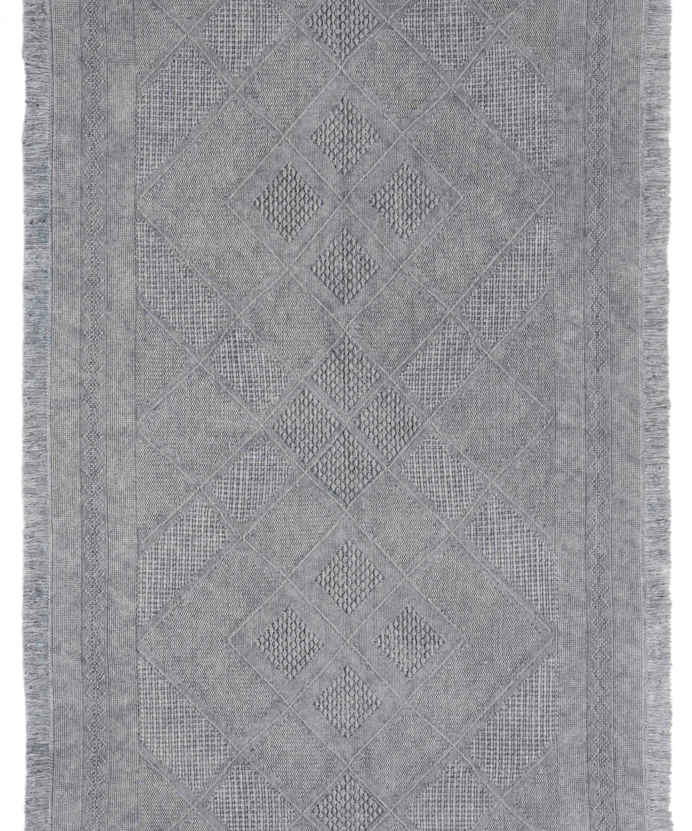 Antique SPT Grey - Dört Tarafı Saçaklı Pamuklu Yıkanabilir Kilim