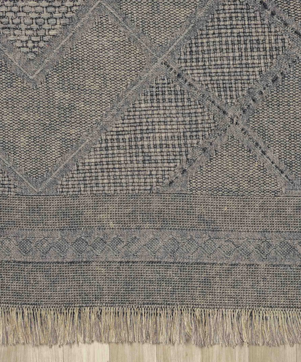 Antique SPT Stone - Dört Tarafı Saçaklı Pamuklu Yıkanabilir Kilim