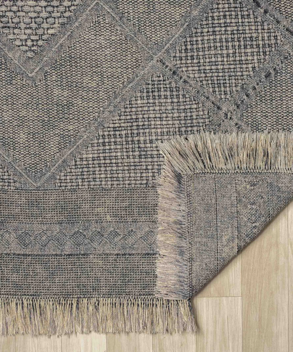 Antique SPT Stone - Dört Tarafı Saçaklı Pamuklu Yıkanabilir Kilim