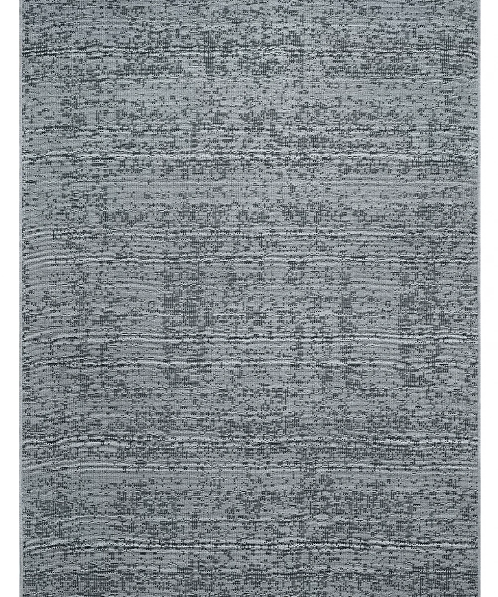 Aura Pixel Grey- Pamuk Tabanlı Yıkanılabilir Şönil Kilim