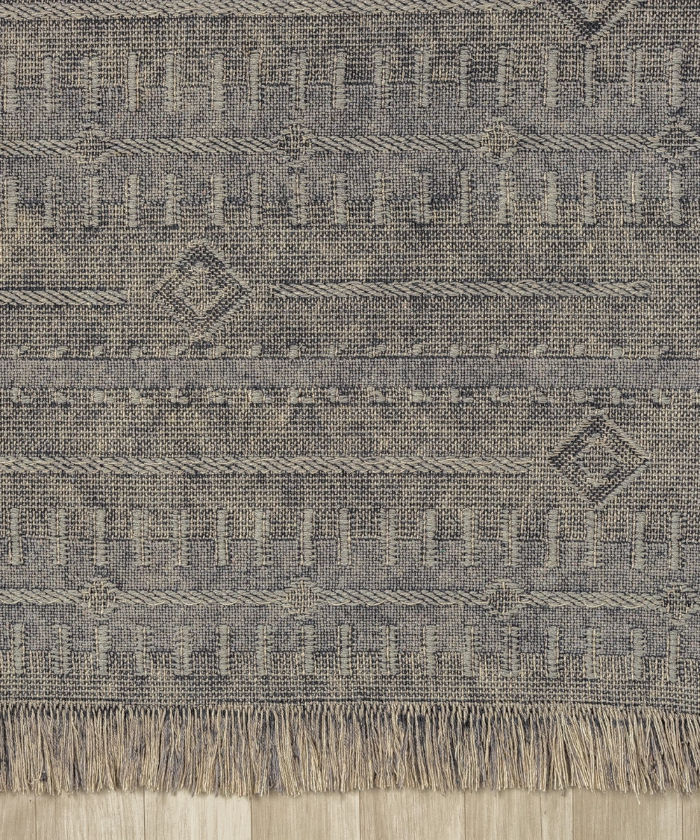 Antique TRK Stone - Dört Tarafı Saçaklı Pamuklu Yıkanabilir Kilim