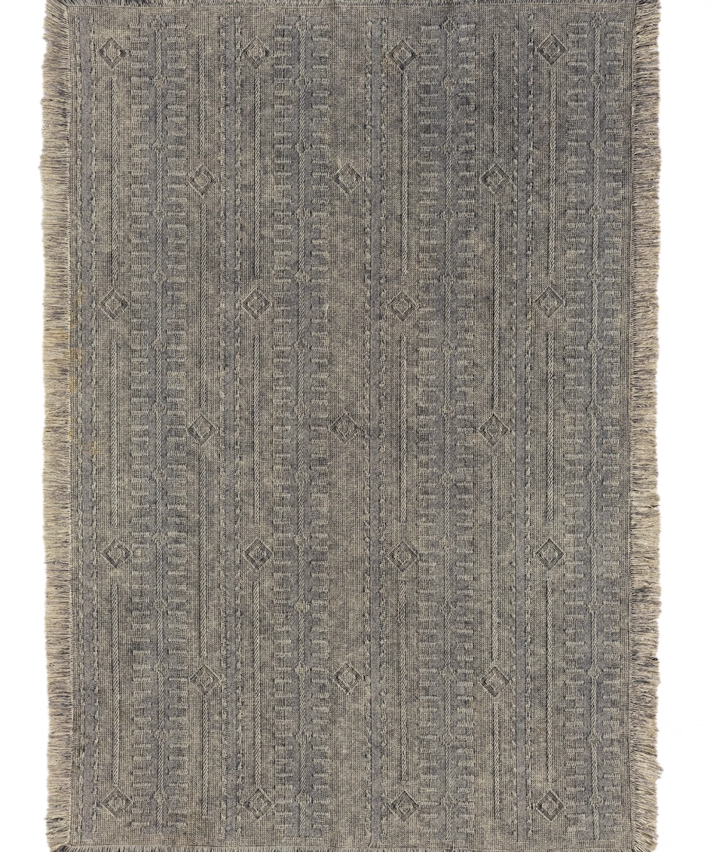 Antique TRK Stone - Dört Tarafı Saçaklı Pamuklu Yıkanabilir Kilim