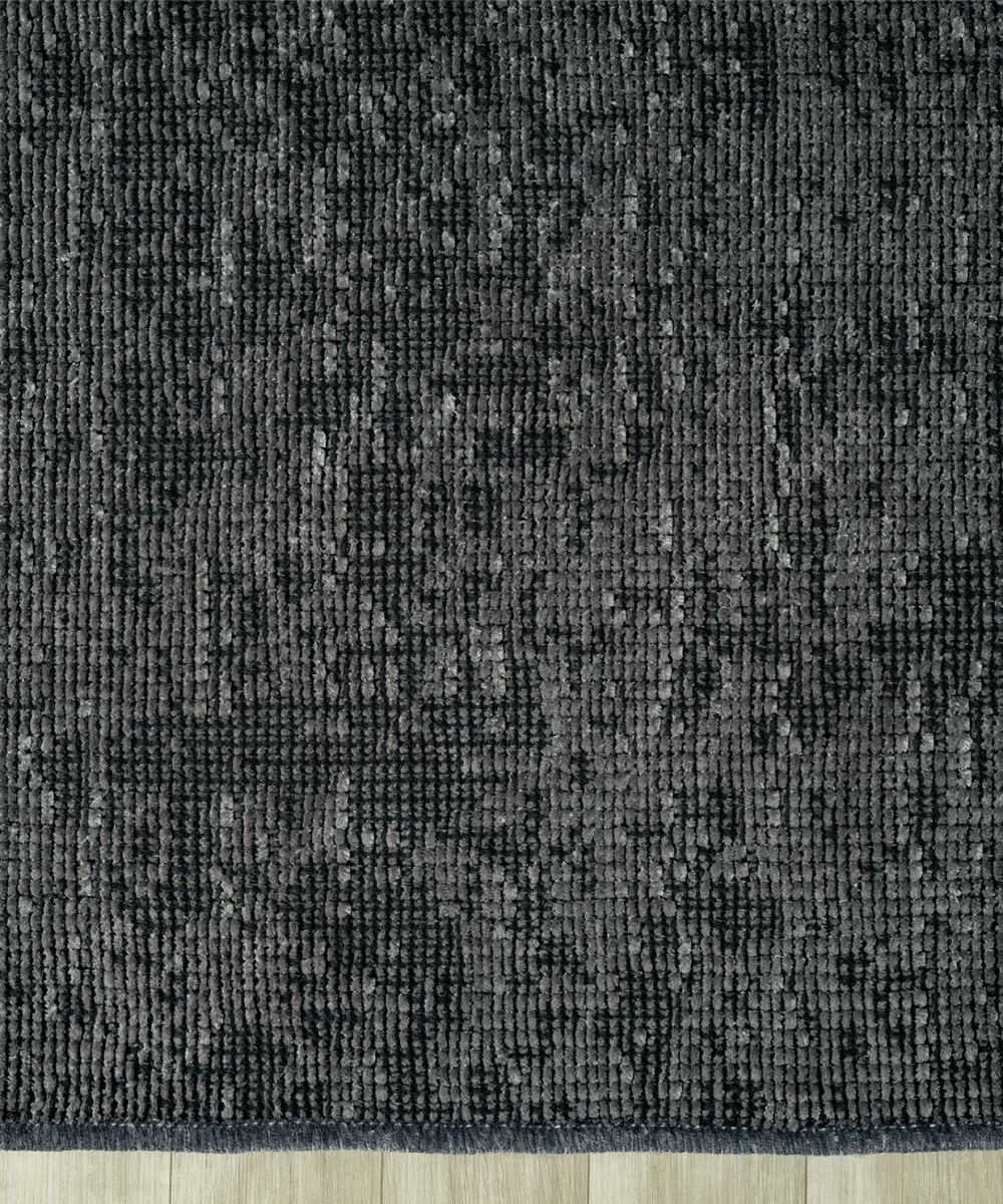 Aura Pixel Antrasit Grey- Pamuk Tabanlı Yıkanılabilir Şönil Kilim