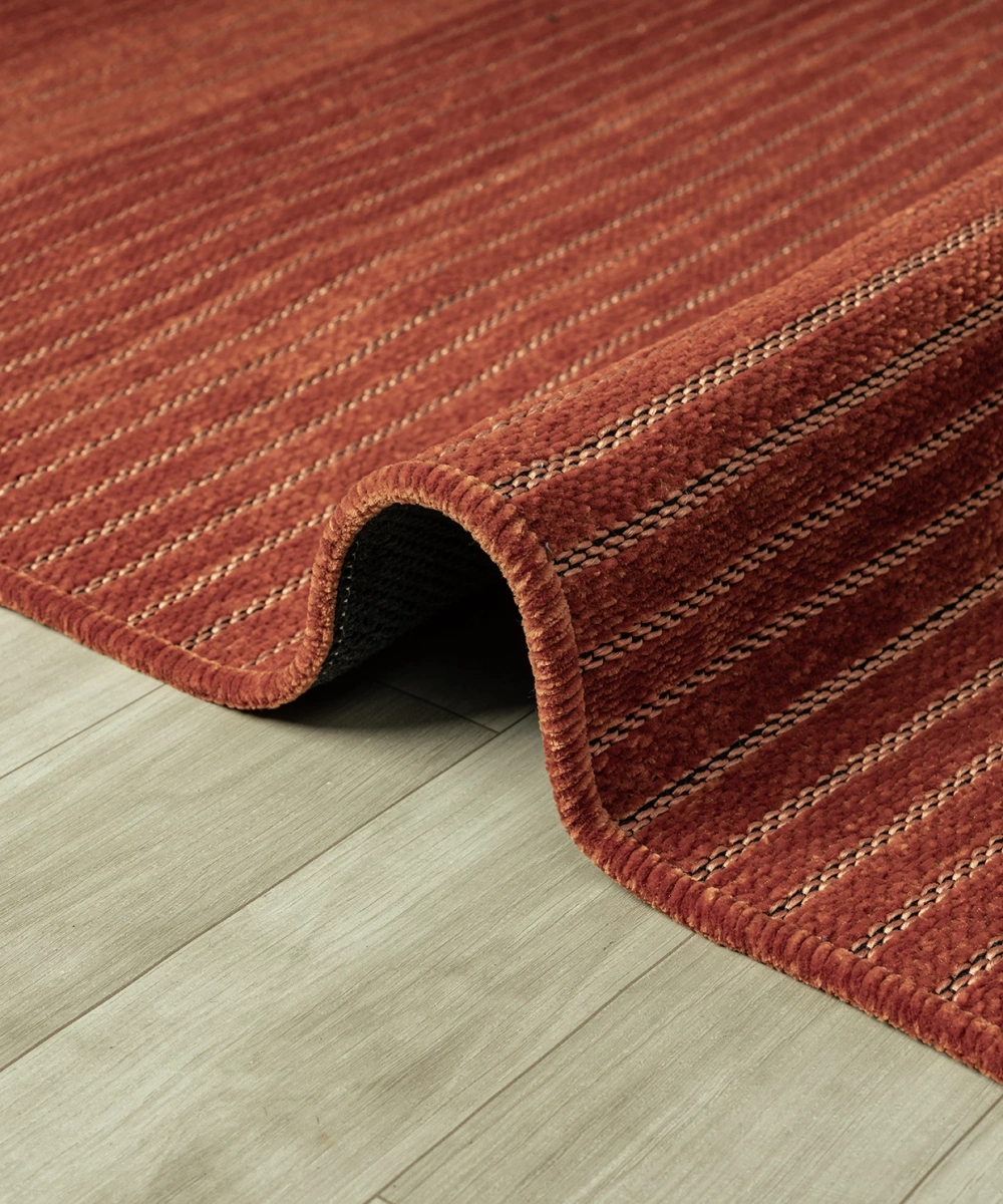 Aura Fitil Kiremit- Pamuk Tabanlı Yıkanılabilir Şönil Kilim