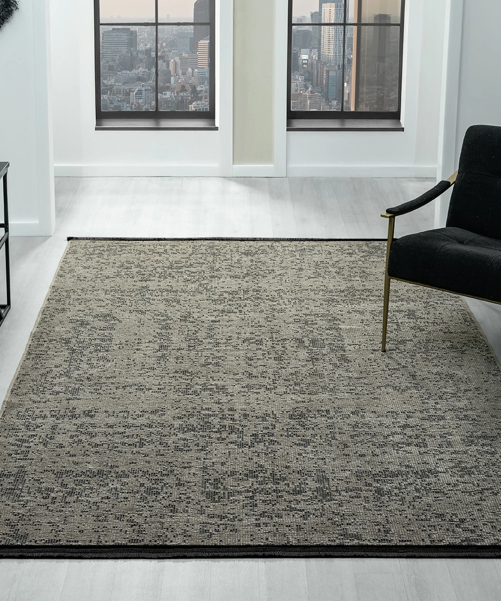 Aura Pixel Vizon- Pamuk Tabanlı Yıkanılabilir Şönil Kilim