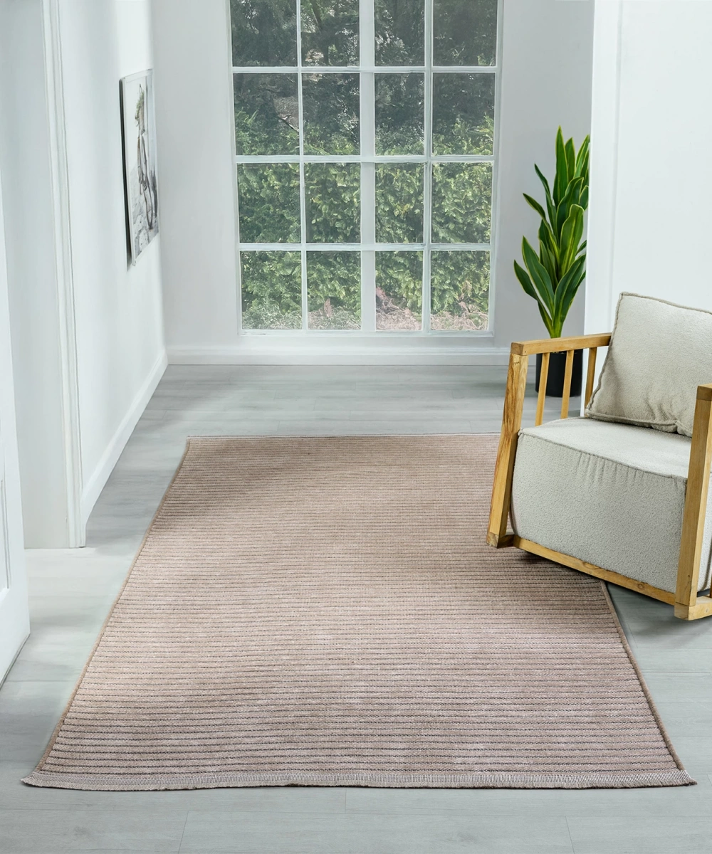 Aura Fitil Vizon- Pamuk Tabanlı Yıkanılabilir Şönil Kilim