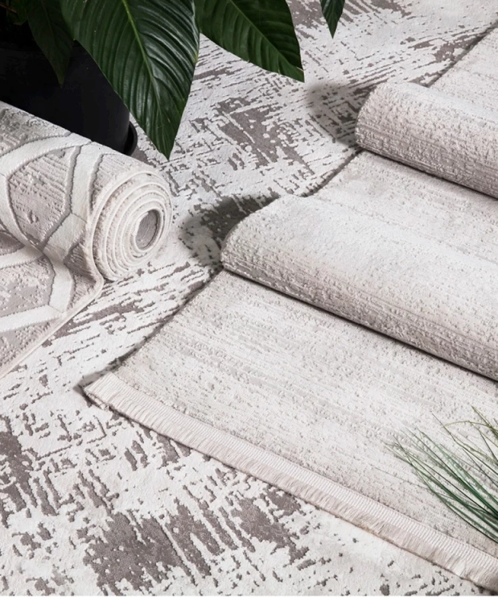 LAL KOLEKSİYONU 4021 GRİ Polyester halı.