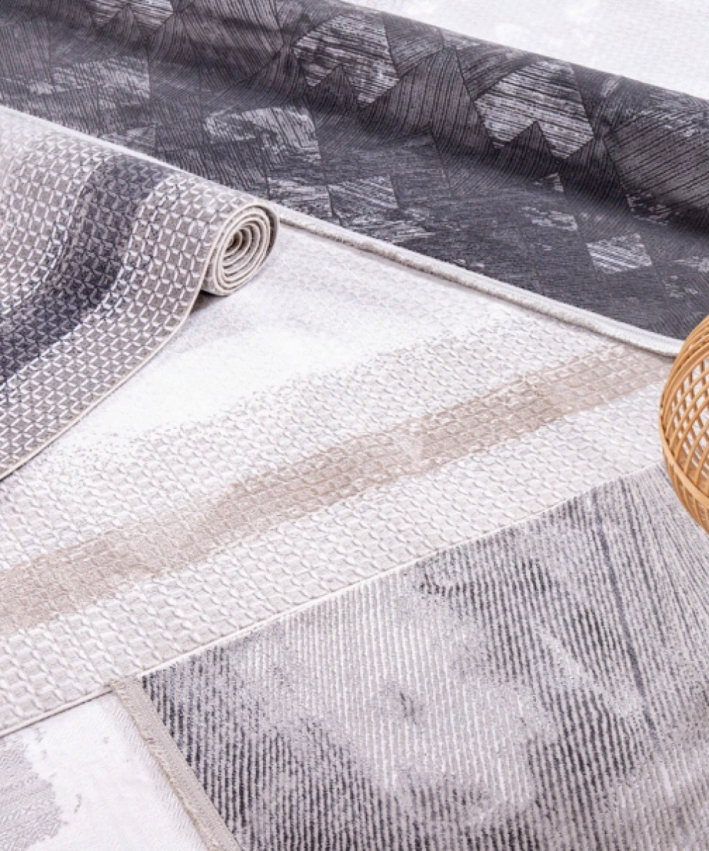 SAFİR 4018 Gri Uzun Ömürlü Yumuşak Polyester Halı