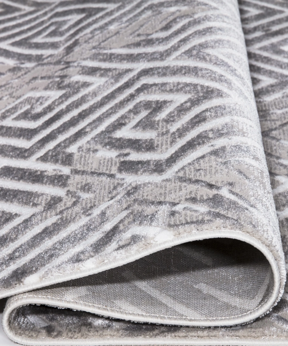 SAFİR 4018 Gri Uzun Ömürlü Yumuşak Polyester Halı