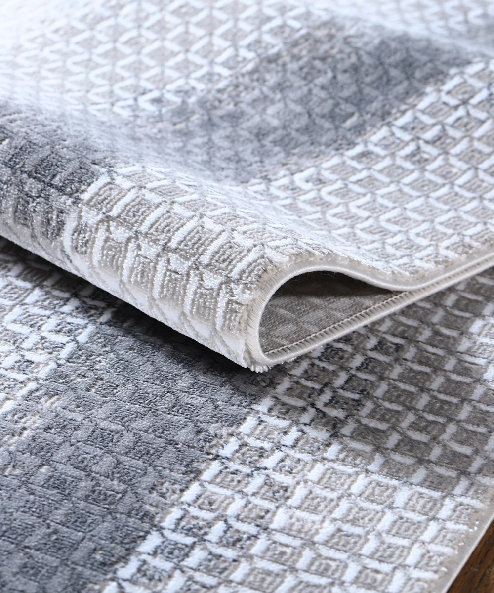 SAFİR 4038 GRİ Uzun Ömürlü Yumuşak Polyester Halı