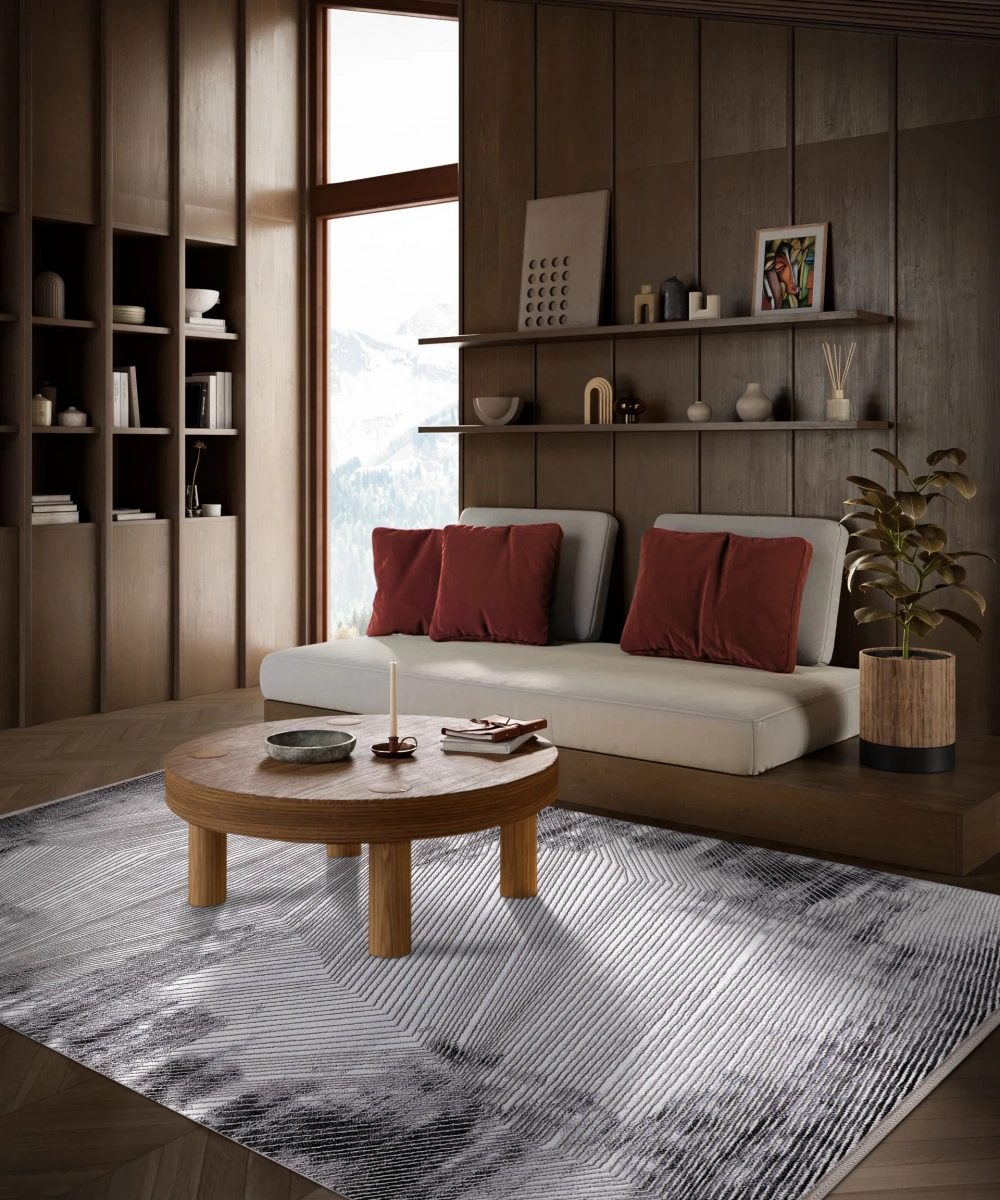 SAFİR 4071 GRİ Uzun Ömürlü Yumuşak Polyester Halı