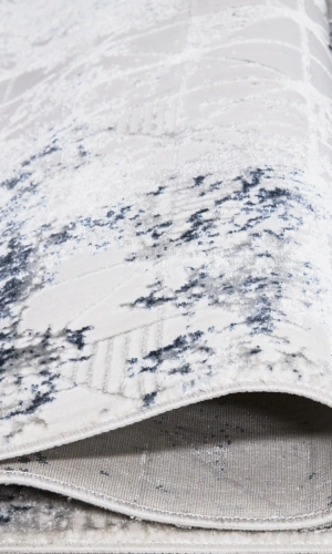 OPAL 4027 Mavi Krem Uzun Ömürlü Yumuşak Polyester Halı