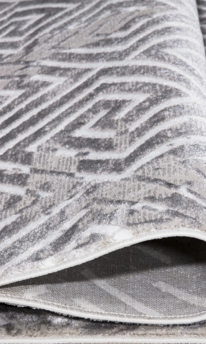 SAFİR 4018 Gri Uzun Ömürlü Yumuşak Polyester Halı