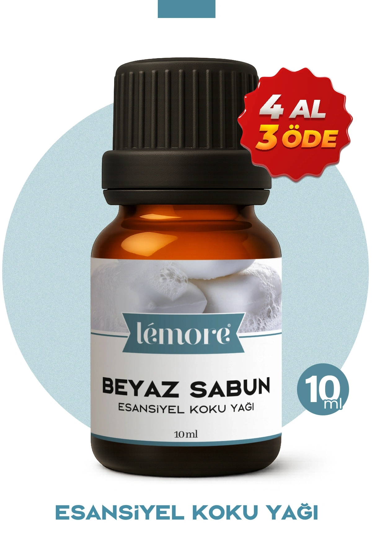 Beyaz Sabun Esansiyel Uçucu Koku Yağı Buhurdanlık Yağı Difüzör Esansı Küre 10ml