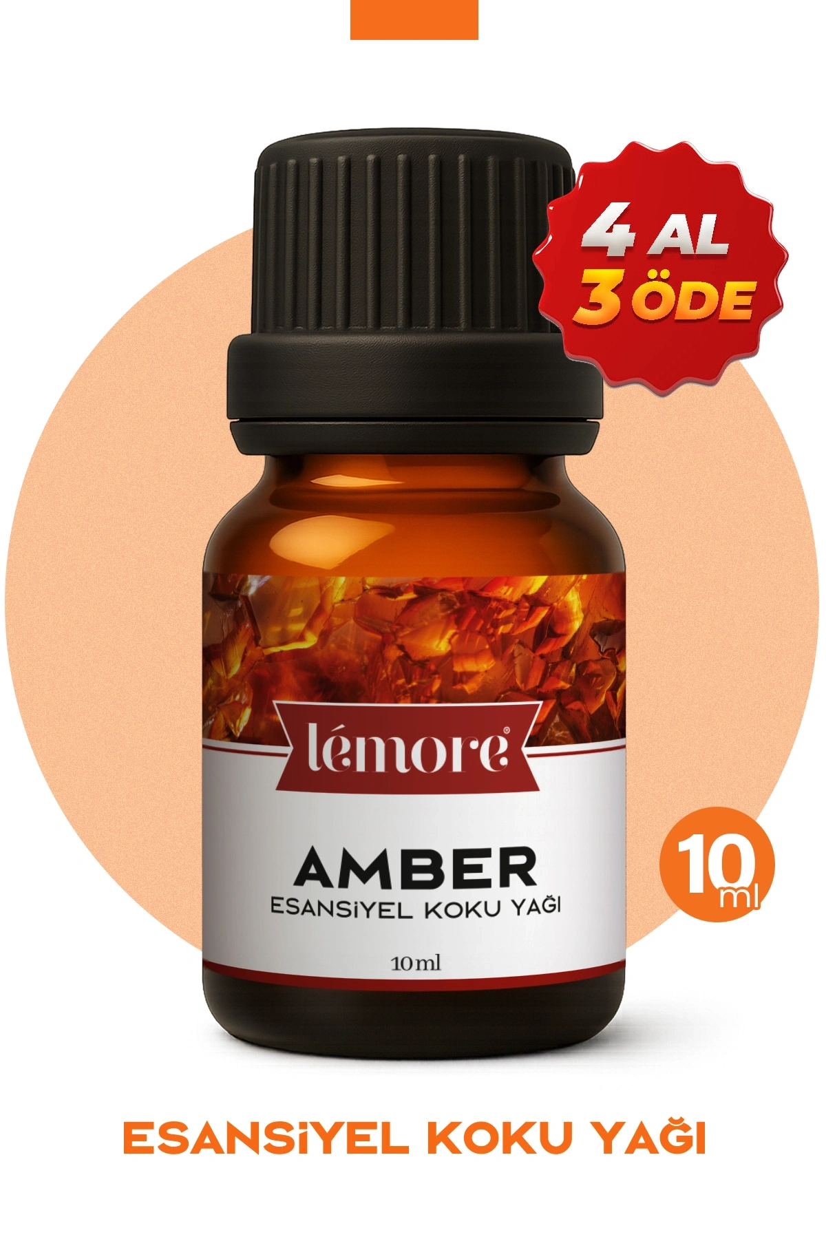 Amber Esansiyel Uçucu Koku Yağı Buhurdanlık Yağı Difüzör Esansı Küre 10ml
