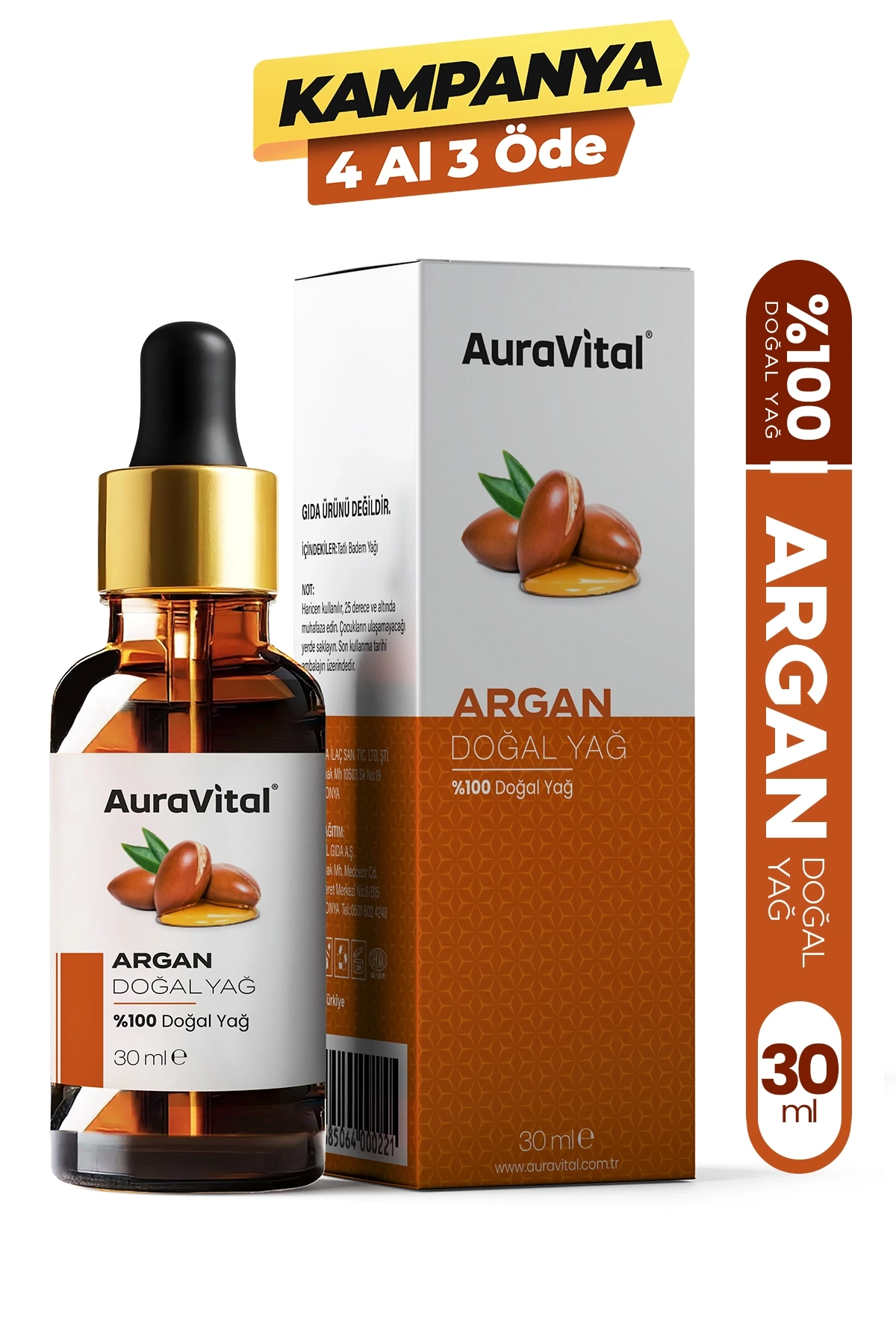 Argan Yağı 30 ML %100 Saf ve Doğal