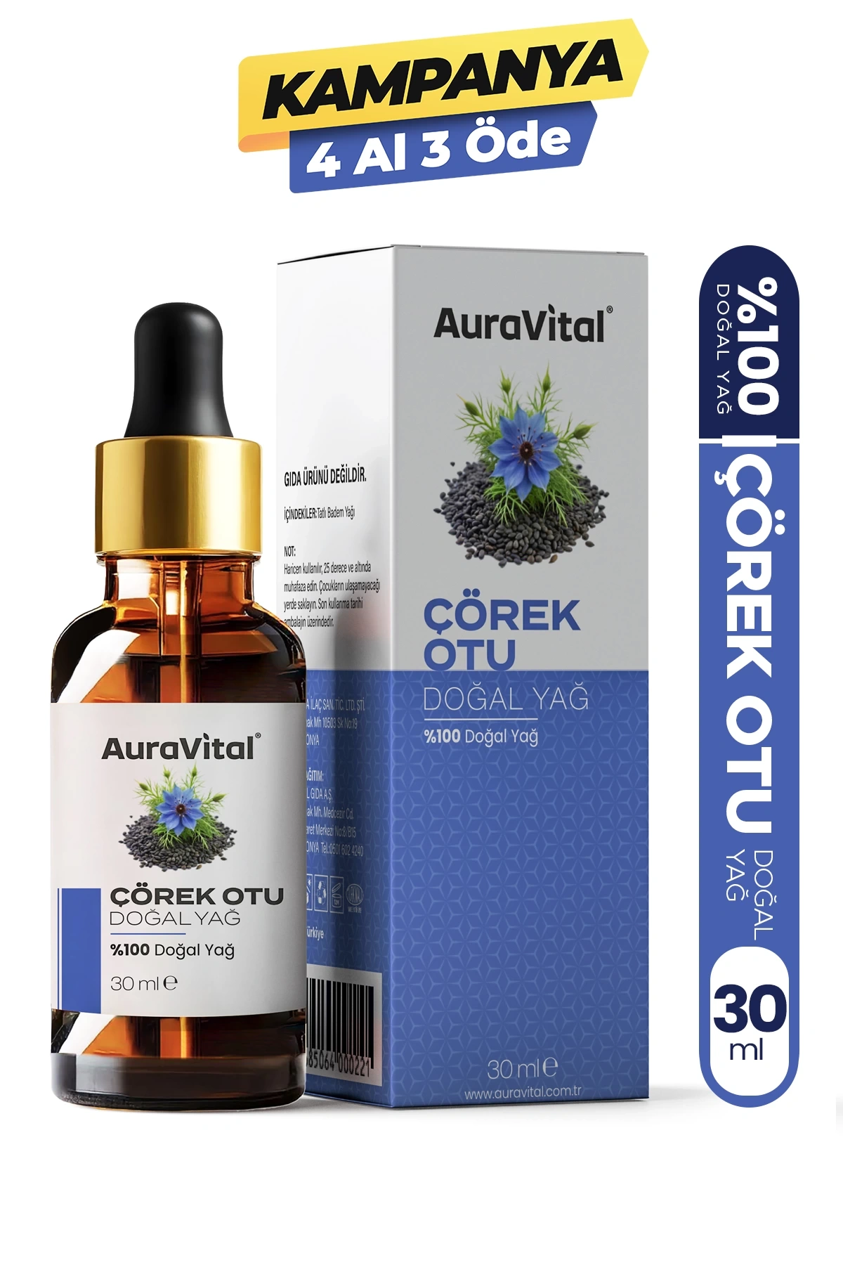 Çörekotu Yağı 30 ML %100 Saf ve Doğal